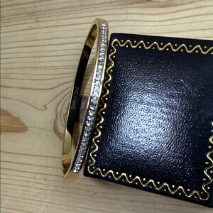 Gold and crystal Bangle Bracelet